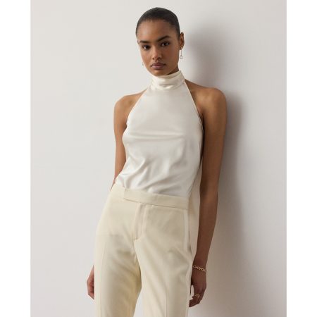 Ralph Lauren Chilton Stretch Silk Charmeuse Top