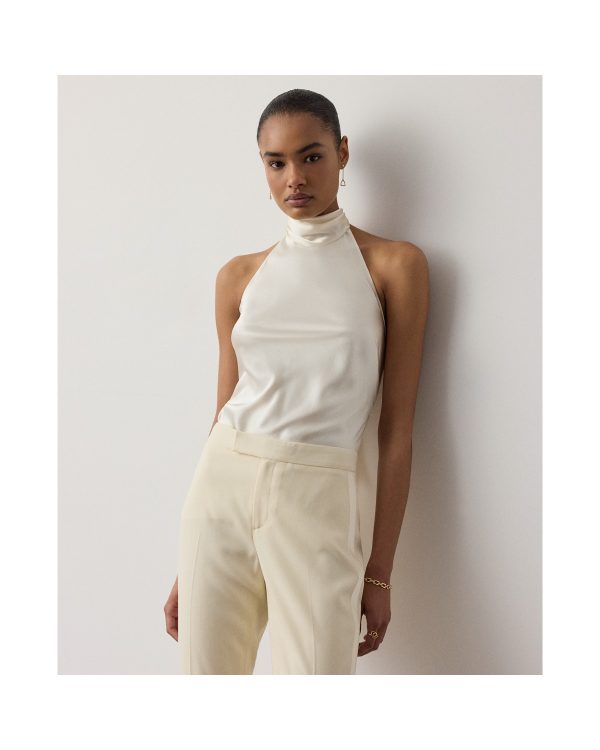 Ralph Lauren Chilton Stretch Silk Charmeuse Top