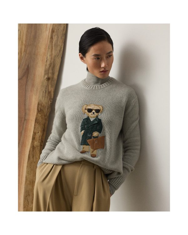 Ralph Lauren Racing Green Trench Polo Bear Sweater