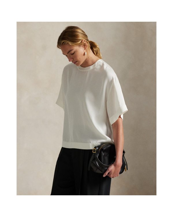 Ralph Lauren Oversize Satin Tee