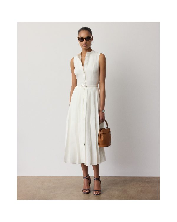 Ralph Lauren Kennedi Linen Sleeveless Day Dress