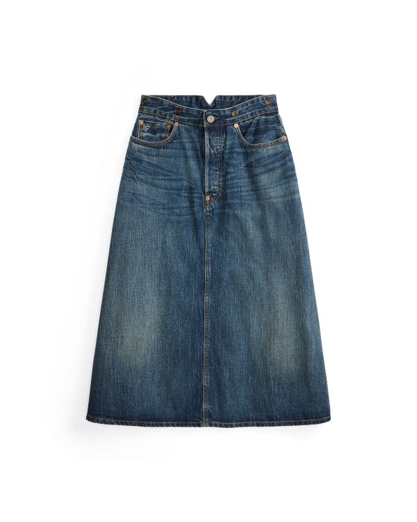 Ralph Lauren Indigo Selvedge Denim Skirt