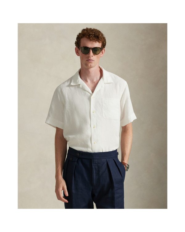Polo Ralph Lauren Classic Fit Slub Linen Camp Shirt