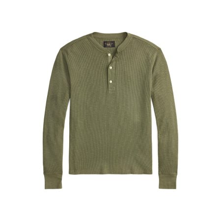 Polo Ralph Lauren Garment Dyed Waffle Knit Henley Shirt