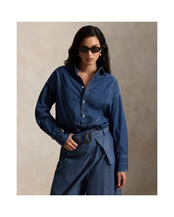 Ralph Lauren Denim Tuxedo Shirt