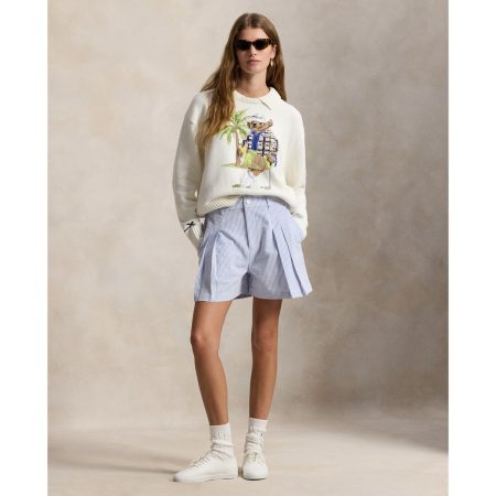 Ralph Lauren Seersucker Pleated Short