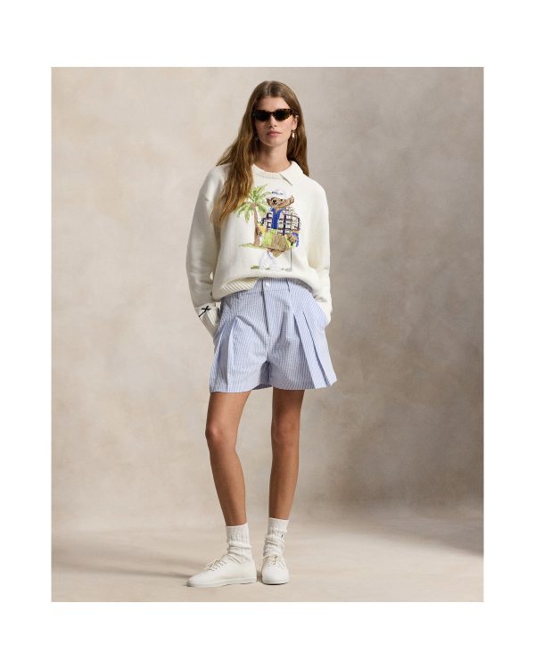 Ralph Lauren Seersucker Pleated Short