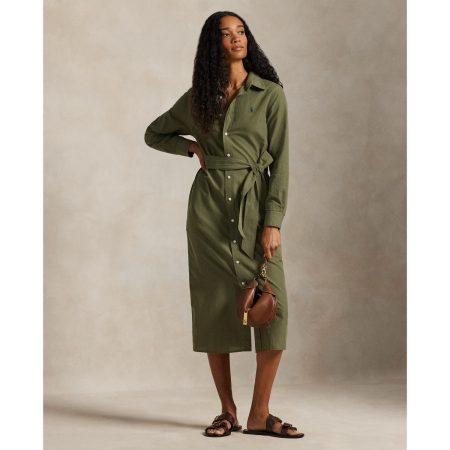 Ralph Lauren Cotton-Linen Belted Shirtdress