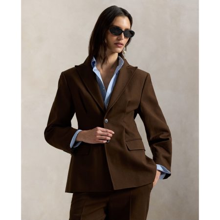 Ralph Lauren Single-Breasted Cotton-Wool Crepe Blazer