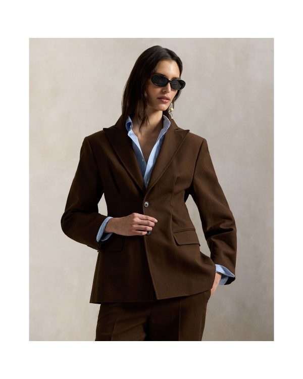 Ralph Lauren Single-Breasted Cotton-Wool Crepe Blazer