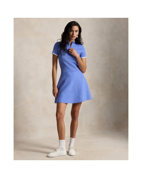 Ralph Lauren Quarter-Zip Short-Sleeve Dress