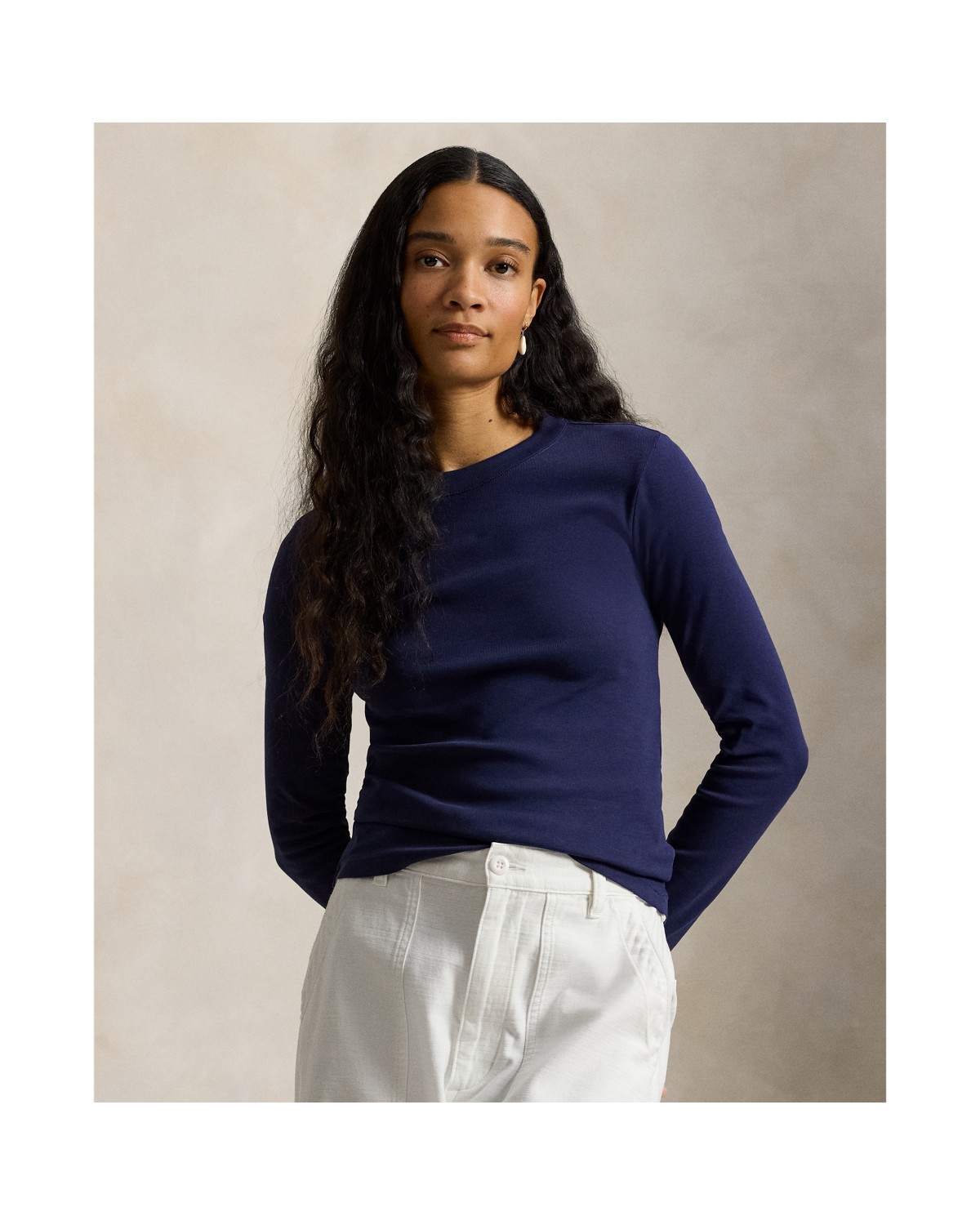 Ralph Lauren Slim Fit Stretch Cotton Long Sleeve Tee