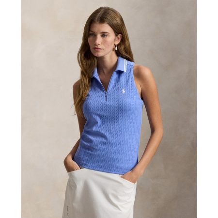 Ralph Lauren Slim Fit Sleeveless Racerback Polo Shirt