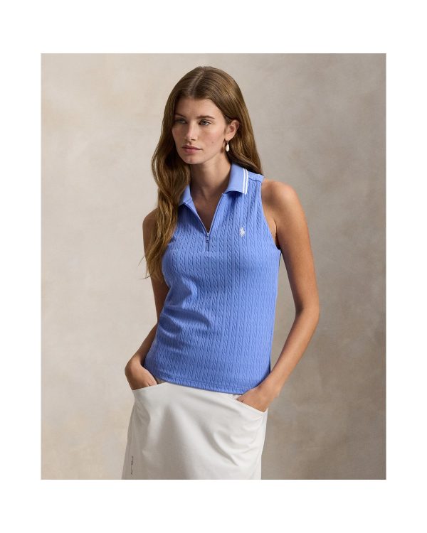 Ralph Lauren Slim Fit Sleeveless Racerback Polo Shirt
