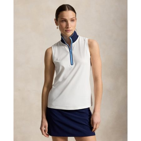 Ralph Lauren Sleeveless Quarter-Zip Polo Shirt