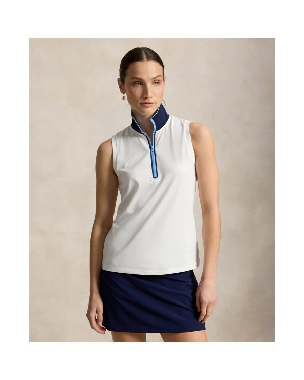 Ralph Lauren Sleeveless Quarter-Zip Polo Shirt