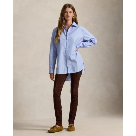 Ralph Lauren Lambskin Suede Super-Slim Pant