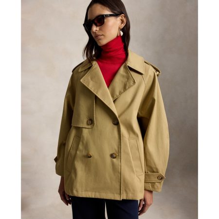 Ralph Lauren Cotton Twill Balloon Trench Coat