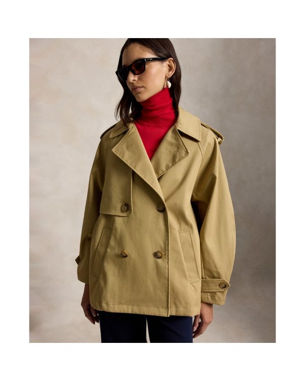 Ralph Lauren Cotton Twill Balloon Trench Coat