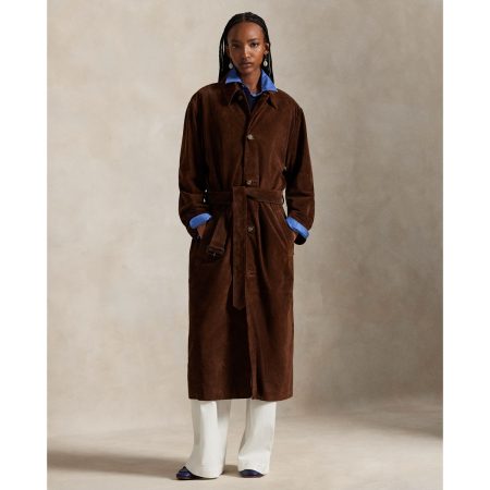 Ralph Lauren Suede Long Car Coat