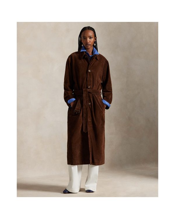 Ralph Lauren Suede Long Car Coat