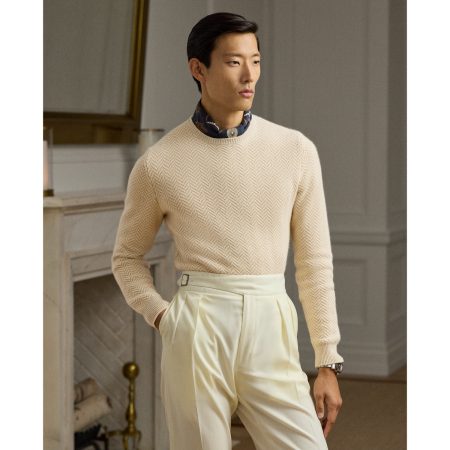Polo Ralph Lauren Textured Herringbone Cashmere Sweater