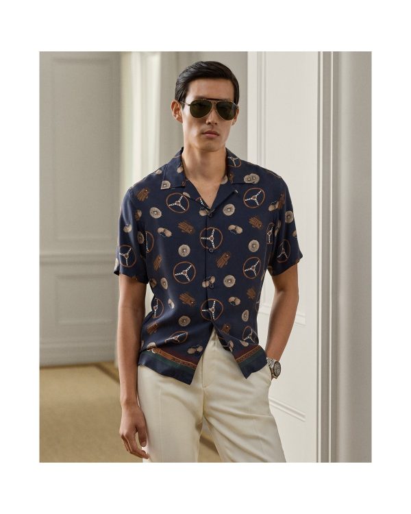 Polo Ralph Lauren Printed Silk Camp Shirt