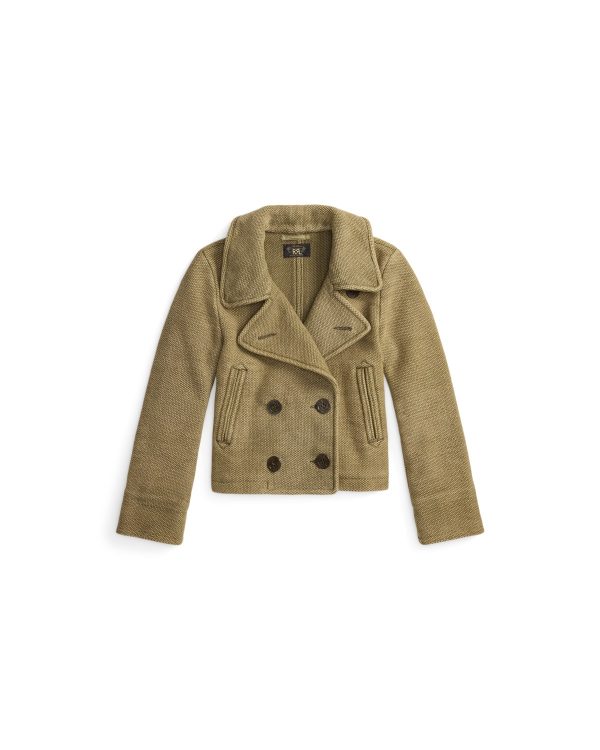 Ralph Lauren Handwoven Cropped Peacoat