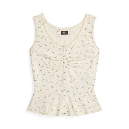 Ralph Lauren Floral Cotton-Linen Jersey Top