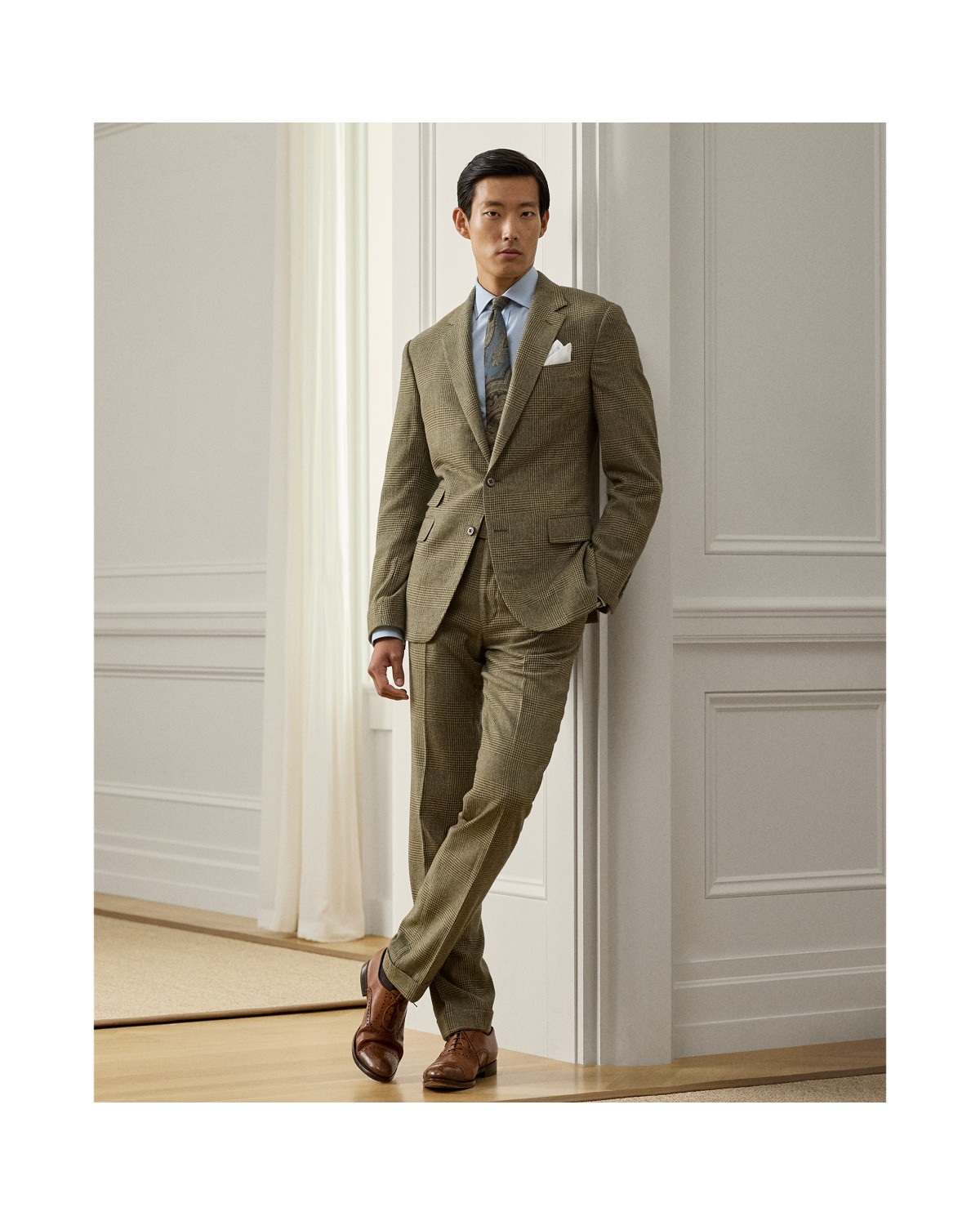Polo Ralph Lauren Gregory Hand-Tailored Plaid Suit Trouser