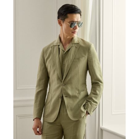 Polo Ralph Lauren Hadley Hand-Tailored Silk-Linen Jacket