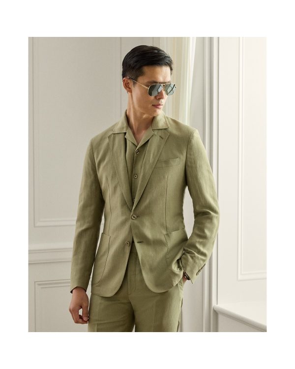 Polo Ralph Lauren Hadley Hand-Tailored Silk-Linen Jacket