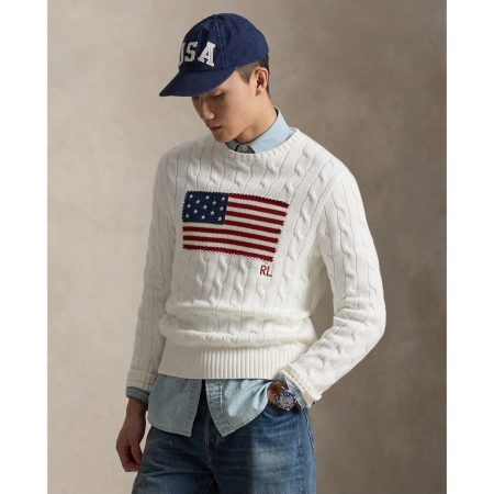 Polo Ralph Lauren Cable-Knit Iconic Flag Sweater