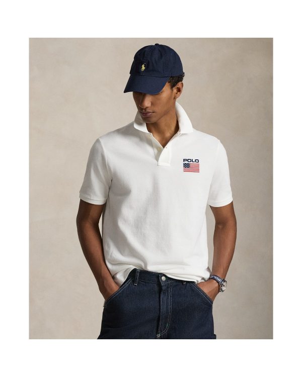 Polo Ralph Lauren Classic Fit Flag Mesh Polo Shirt