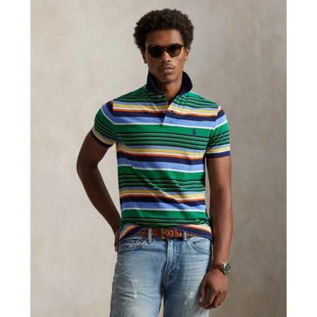 Polo Ralph Lauren Classic Fit Striped Mesh Polo Shirt