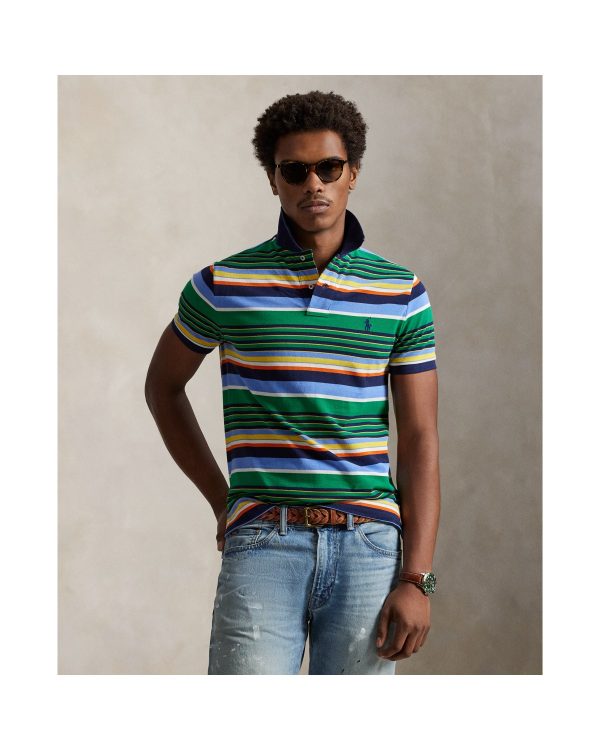 Polo Ralph Lauren Classic Fit Striped Mesh Polo Shirt