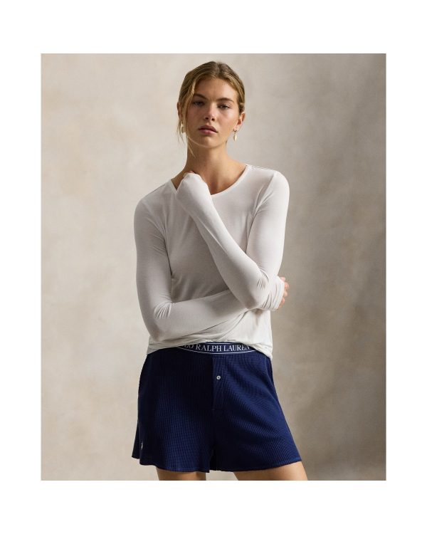 Ralph Lauren Stretch-Blend Long-Sleeve Tee