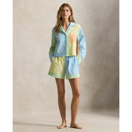 Ralph Lauren Striped Seersucker Shirt & Boxer PJ Set