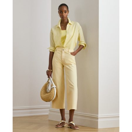 Ralph Lauren High-Rise Wide-Leg Cropped Jean