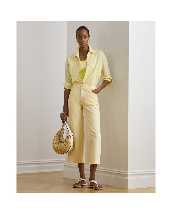 Ralph Lauren High-Rise Wide-Leg Cropped Jean