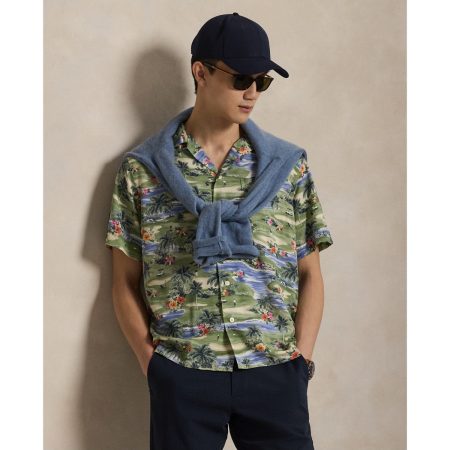 Polo Ralph Lauren Classic Fit Golf Course-Print Camp Shirt