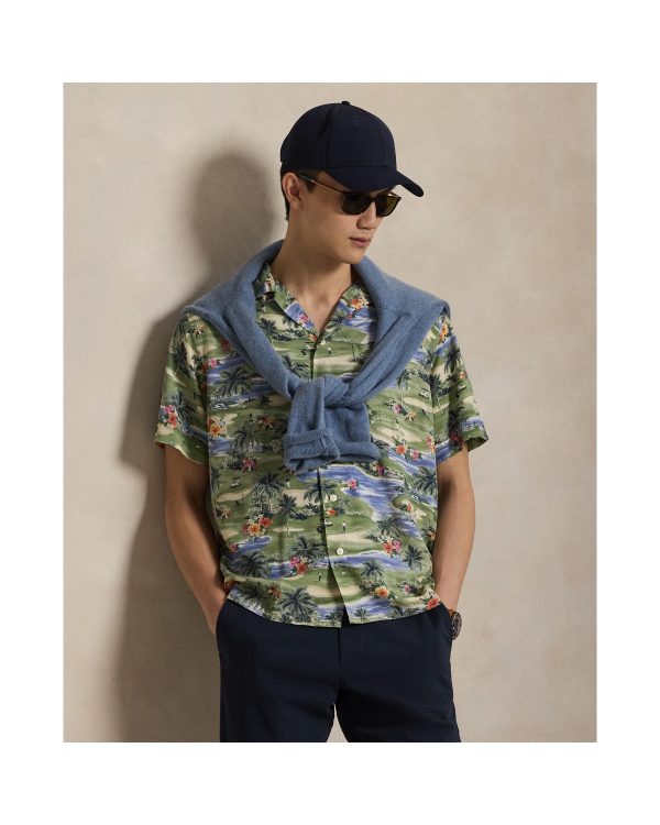 Polo Ralph Lauren Classic Fit Golf Course-Print Camp Shirt