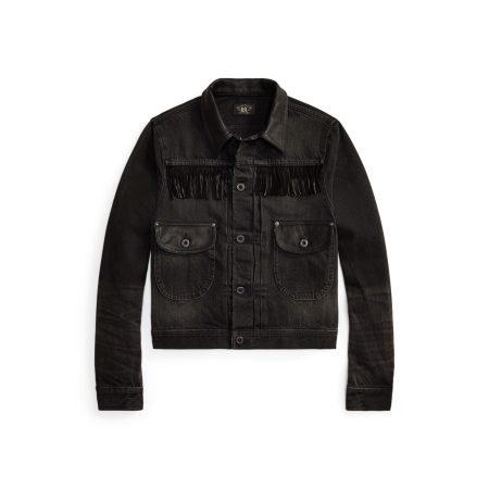 Ralph Lauren Suede-Trim Denim Jacket