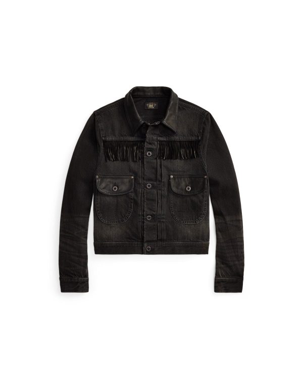 Ralph Lauren Suede-Trim Denim Jacket