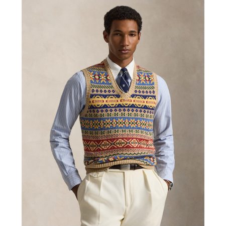 Polo Ralph Lauren Fair Isle Cotton-Linen Sweater Vest