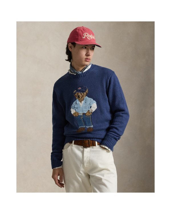 Polo Ralph Lauren Polo Bear Linen-Cotton Sweater
