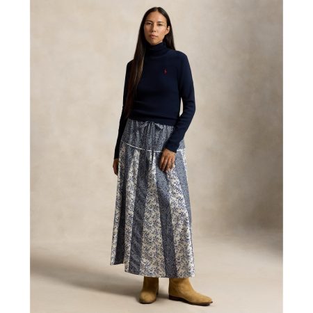 Ralph Lauren Floral Cotton Silk A Line Skirt