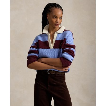 Ralph Lauren Striped Wool-Blend Rugby Sweater