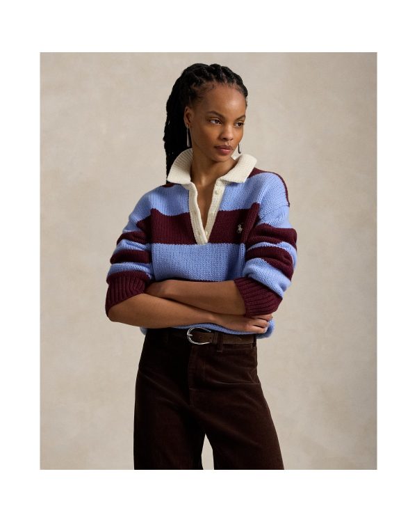 Ralph Lauren Striped Wool-Blend Rugby Sweater