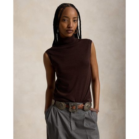 Ralph Lauren Wool Turtleneck Sleeveless Sweater